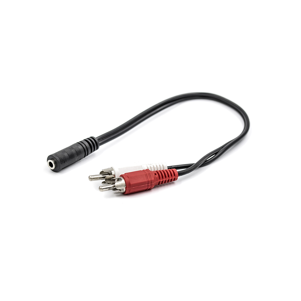 Перехідник 3.5 mm female to 2хRCA male PowerPlant (CA910847) Перехідник 3.5 mm female to 2хRCA male PowerPlant (CA910847)