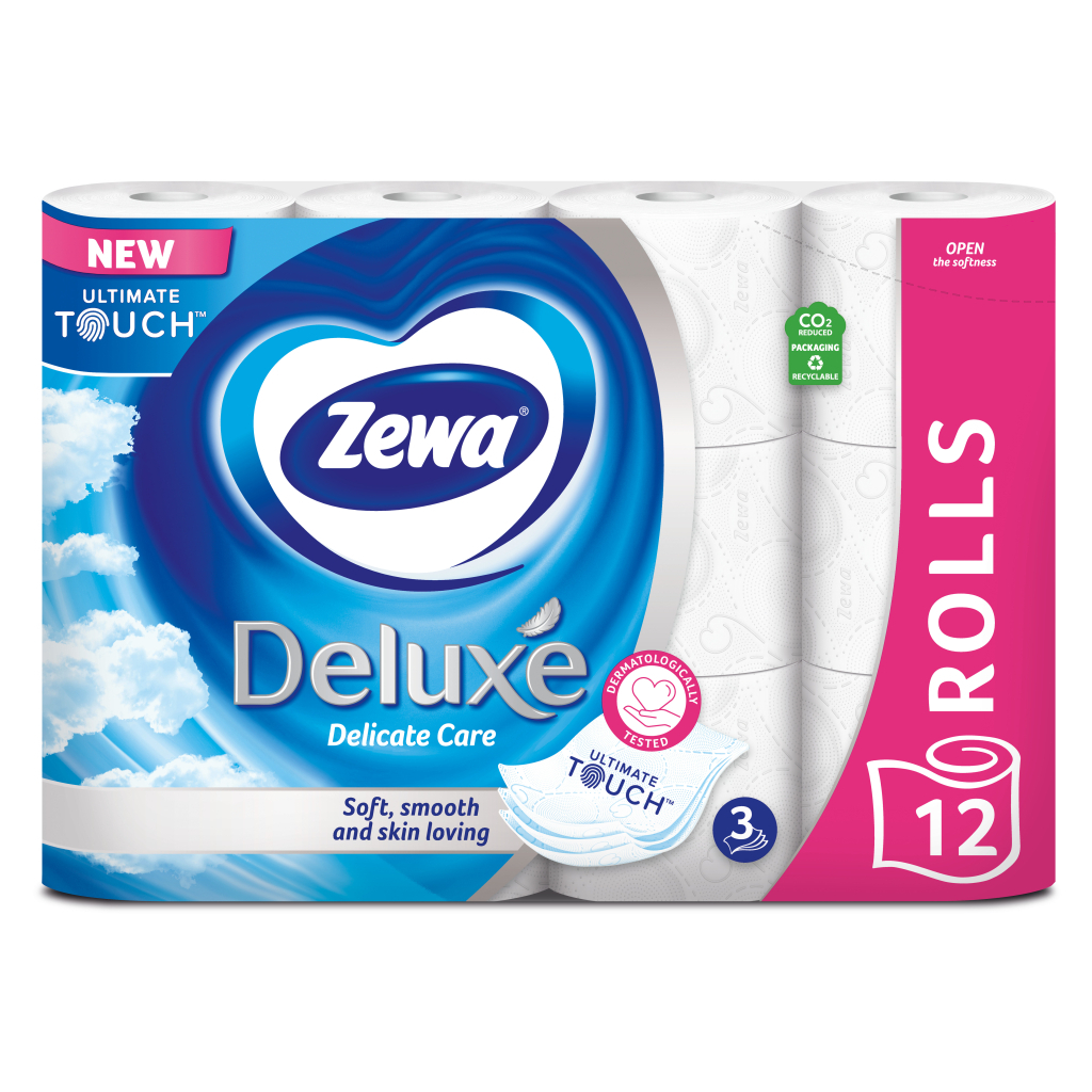 Туалетний папір Zewa Deluxe білий 3 шари 12 рулонів (7322540989779) - фото 2 Туалетний папір Zewa Deluxe білий 3 шари 12 рулонів (7322540989779) - фото 2