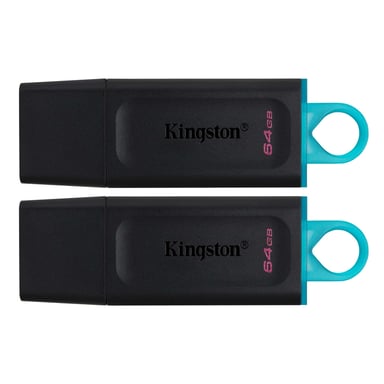 USB флеш накопичувач Kingston 2x64GB DT Exodia Black+Blue USB 3.2 (DTX/64GB-2P) - фото 1