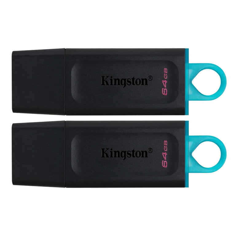 USB флеш накопичувач Kingston 2x64GB DT Exodia Black+Blue USB 3.2 (DTX/64GB-2P) - фото 1