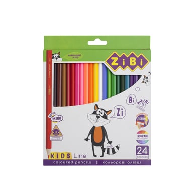 Олівці кольорові ZiBi Kids line 24 кольорів (ZB.2416) - фото 1