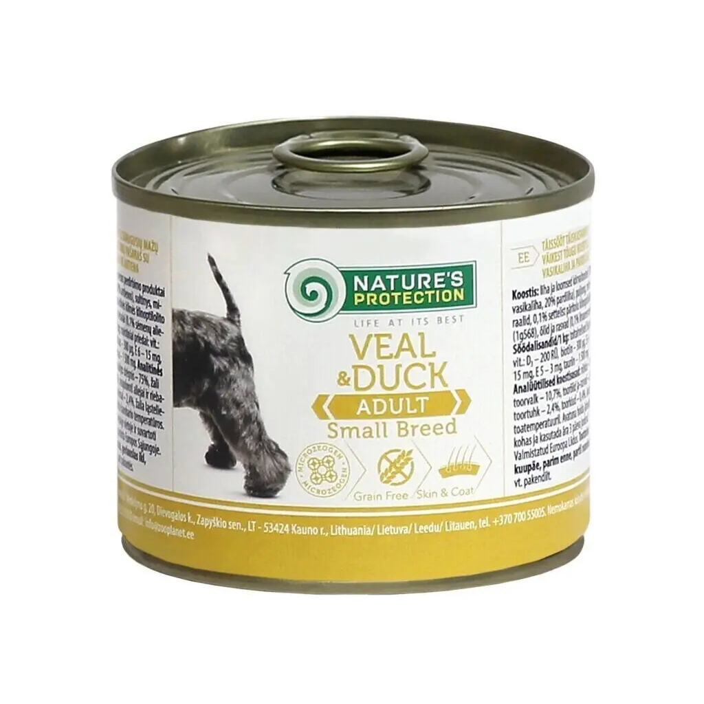 Консерви для собак Nature%27s Protection Adult small breed Veal & Duck 200 г (KIK45095) - головне фото