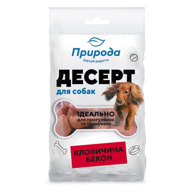 Ласощі для собак Природа Яловичина-бекон 100 г (4823082403400) - фото 1