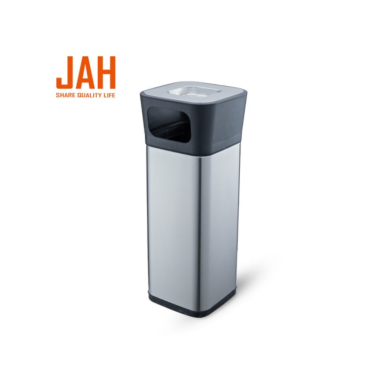 Контейнер для сміття JAH квадратный з попільничкою Срібний металік 25 л (6331) - фото 7