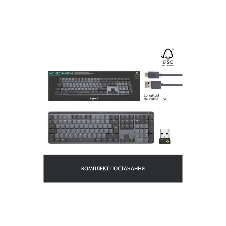 Клавіатура Logitech MX Mechanical Wireless Illuminated Performance Graphite (920-010757) - фото 11