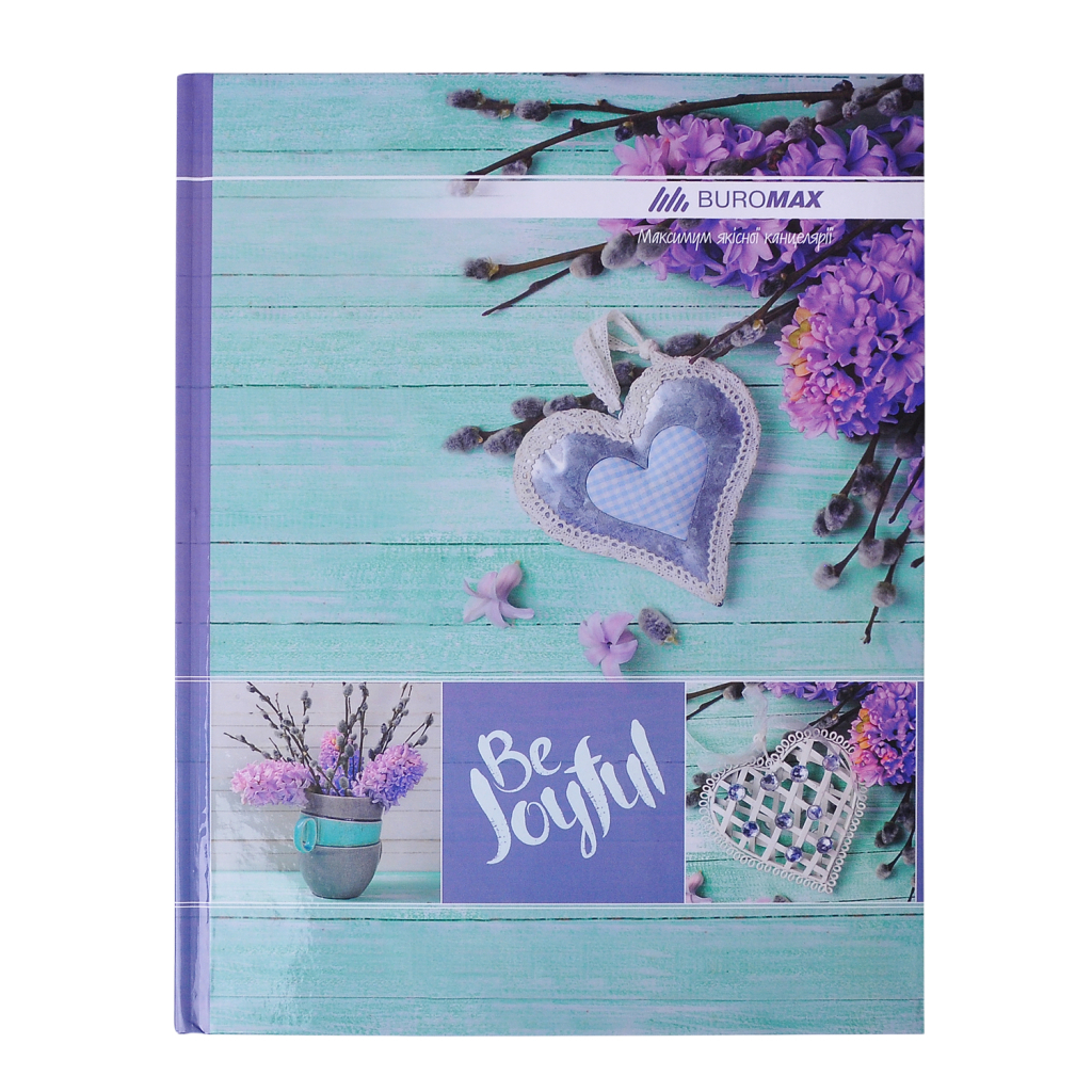 Канцелярська книга Buromax А4 ROMANTIC, 96 аркушів, клітинка, бірюзова (BM.2400-306) - фото 1