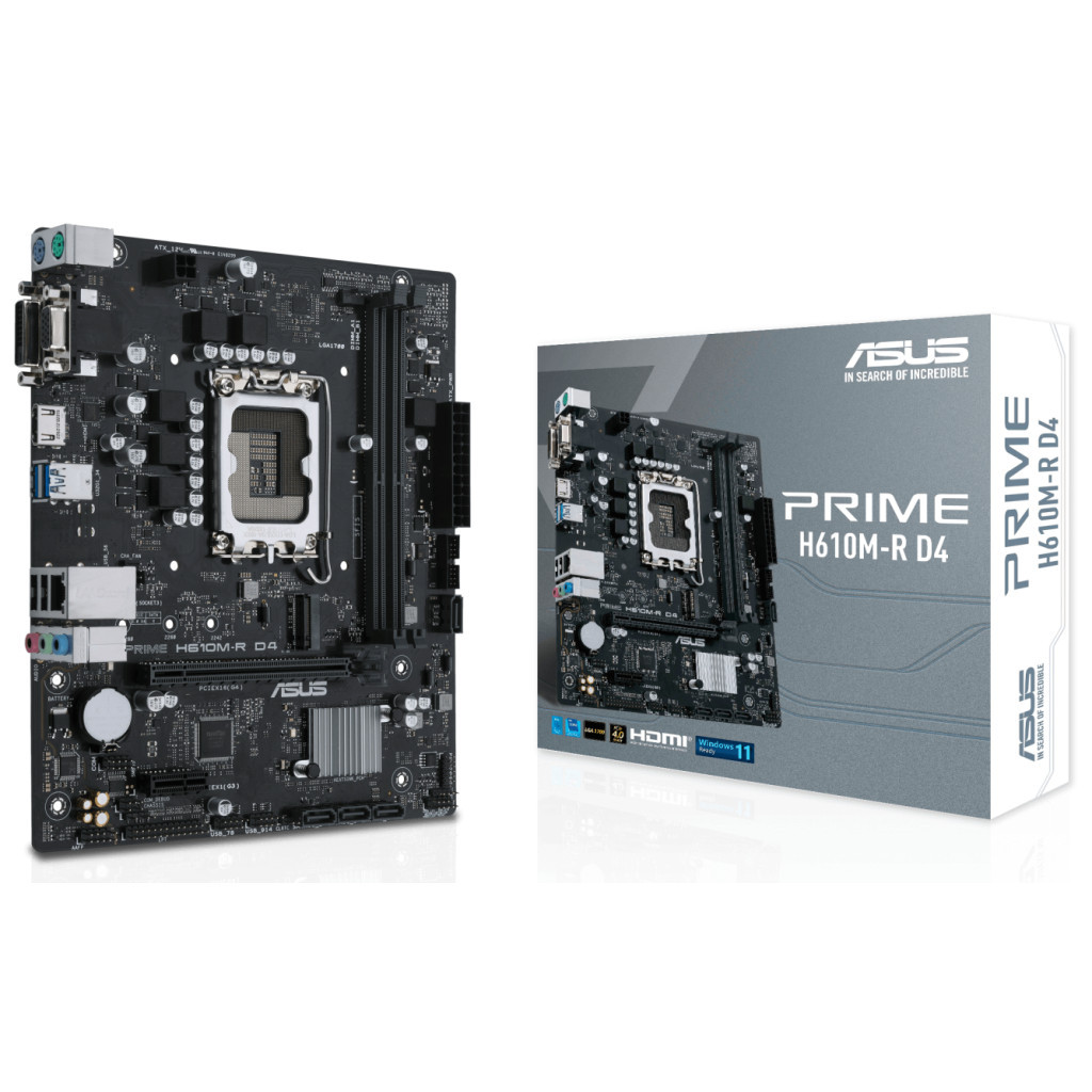 Материнська плата ASUS PRIME H610M-R D4-SI - фото 2 Материнська плата ASUS PRIME H610M-R D4-SI - фото 2