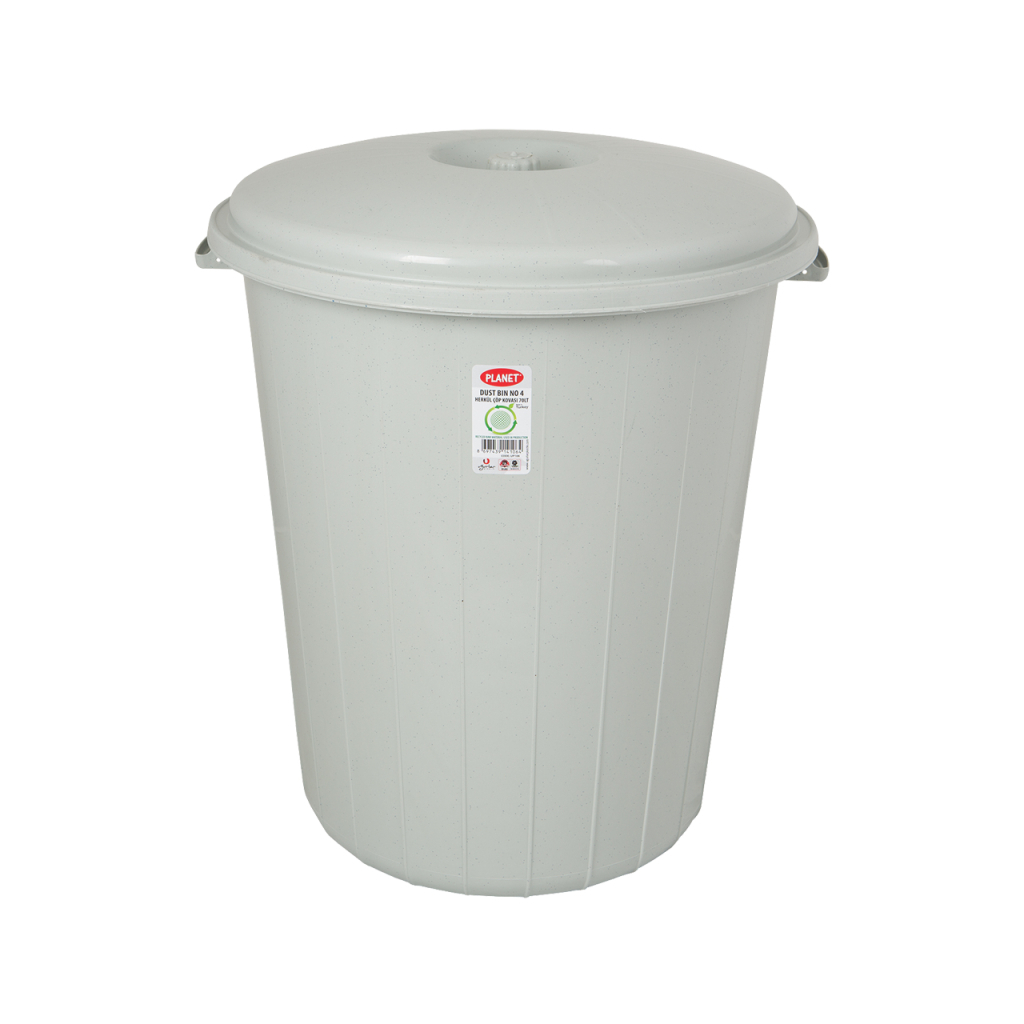 Контейнер для сміття Planet Household №4 без защіпок з кришкою сірий 70 л (10847) - фото 1 Контейнер для сміття Planet Household №4 без защіпок з кришкою сірий 70 л (10847) - фото 1