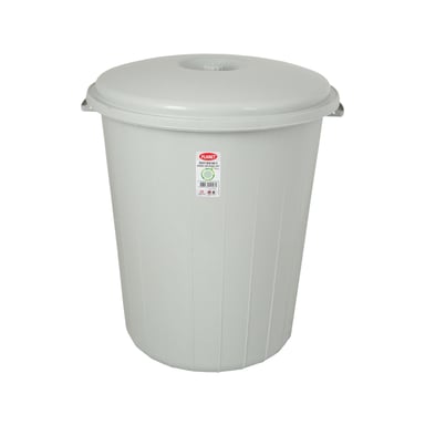 Контейнер для сміття Planet Household №4 без защіпок з кришкою сірий 70 л (10847) - фото 1