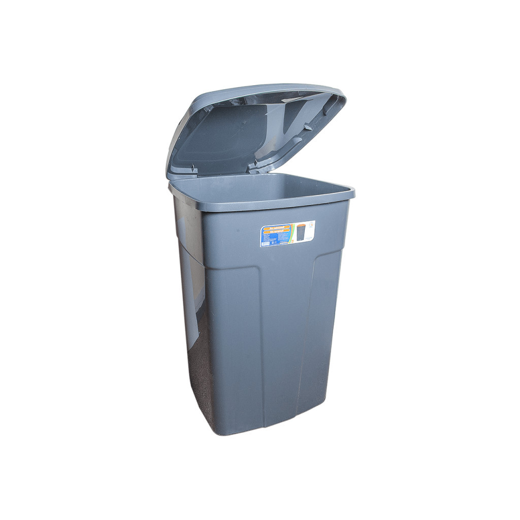 Контейнер для сміття Алеана з кришкою темно-сірий 90 л (2592) - фото 2 Контейнер для сміття Алеана з кришкою темно-сірий 90 л (2592) - фото 2