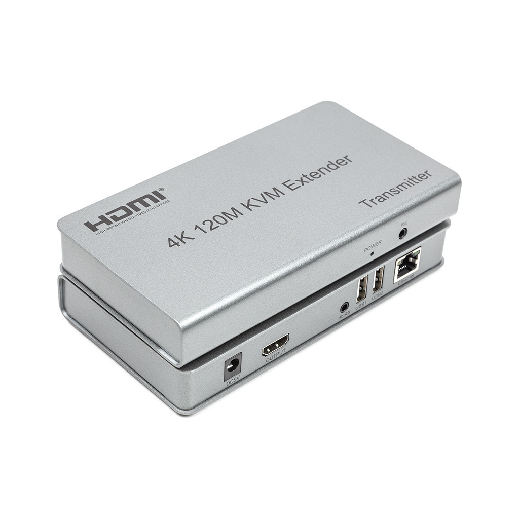 Адаптер HDMI extender 120m 4K/30hz CAT5E/6 PowerPlant (CA912933) - фото 1