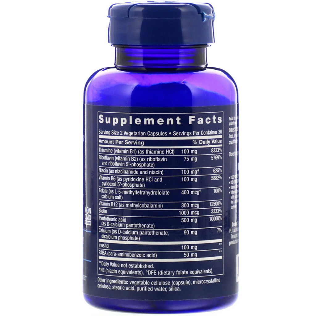 Вітамін Life Extension Комплекс Вітамінів Групи В, BioActive Complete B-Complex, 60 (LEX-19456) - фото 2 Вітамін Life Extension Комплекс Вітамінів Групи В, BioActive Complete B-Complex, 60 (LEX-19456) - фото 2