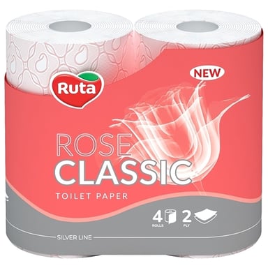Туалетний папір Ruta Classic Рожевий 2 шари 4 рулони (4820202894131) - фото 1