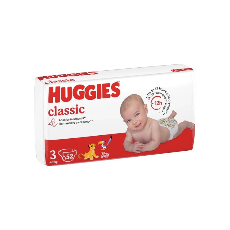 Підгузки Huggies Classic 3 (4-9кг) Jumbo 52 шт (5029053579788) - фото 2