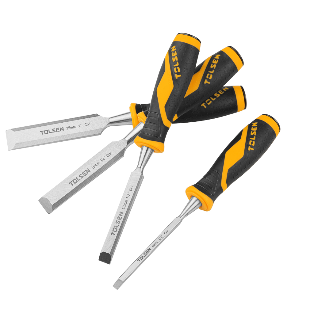 Стамеска Tolsen комплект "ПРОФІ" 4 шт 6-13-19-25 мм (25384) - фото 1