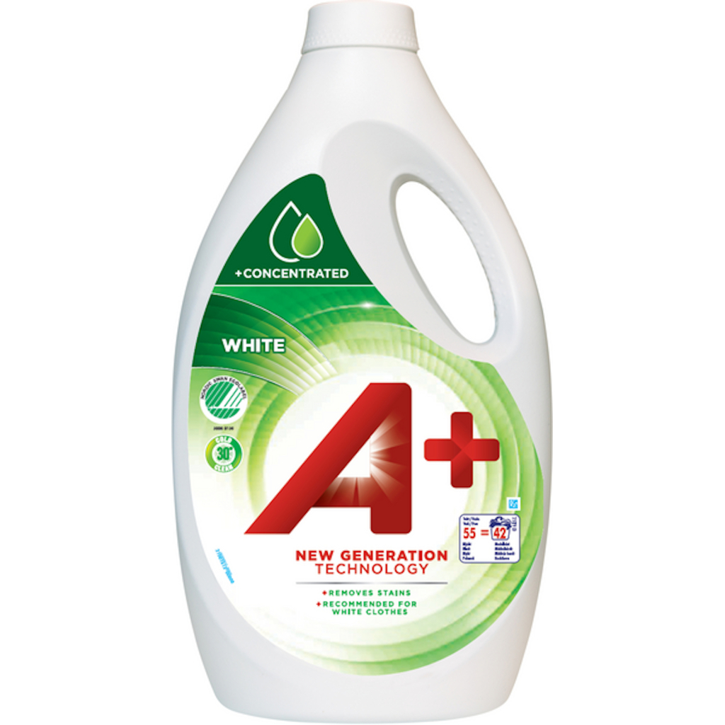 Гель для прання A+ White Для білих тканин 2.2 л (8435495810728) Гель для прання A+ White Для білих тканин 2.2 л (8435495810728)