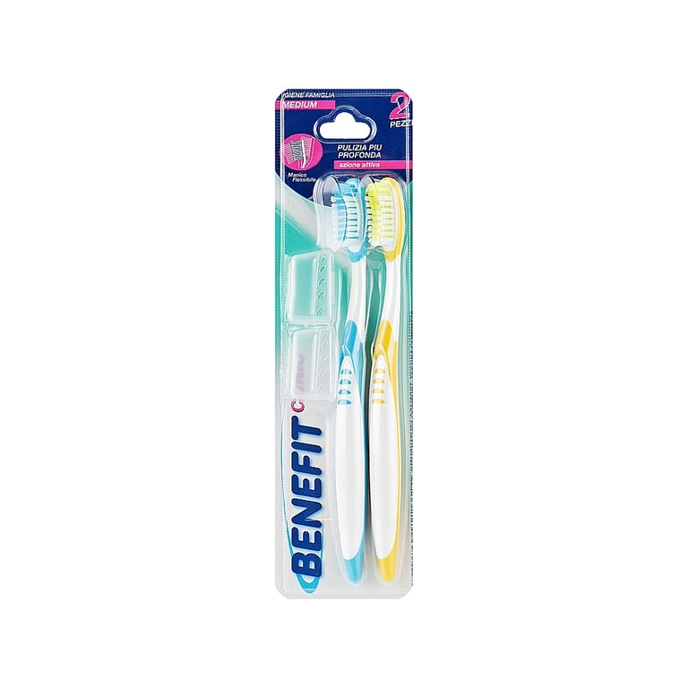 Зубна щітка Benefit Mixed Colours 2 шт. (8003510010219)