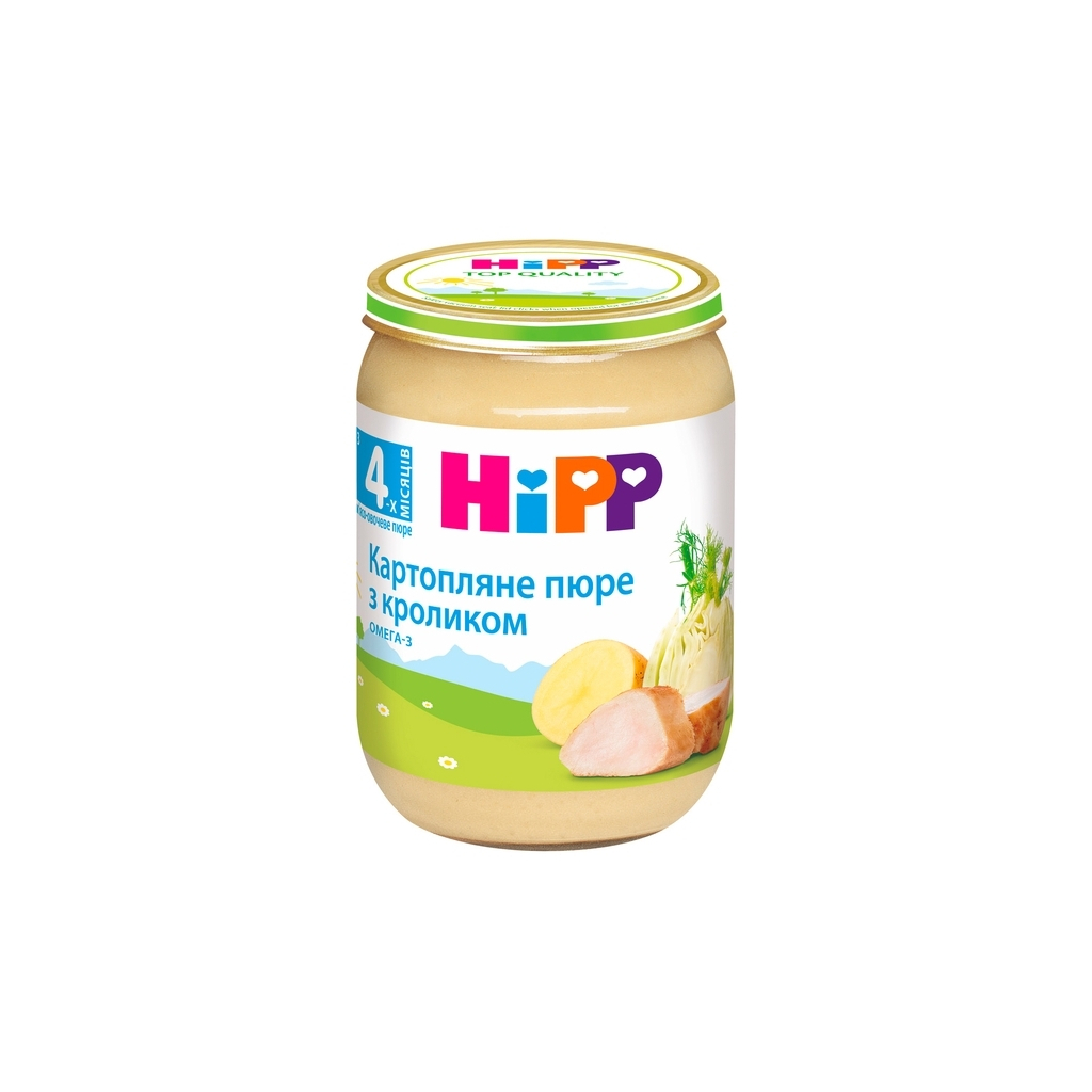 Дитяче пюре HiPP Картопляне пюре з кроликом, 190 г (9062300131281) - фото 1