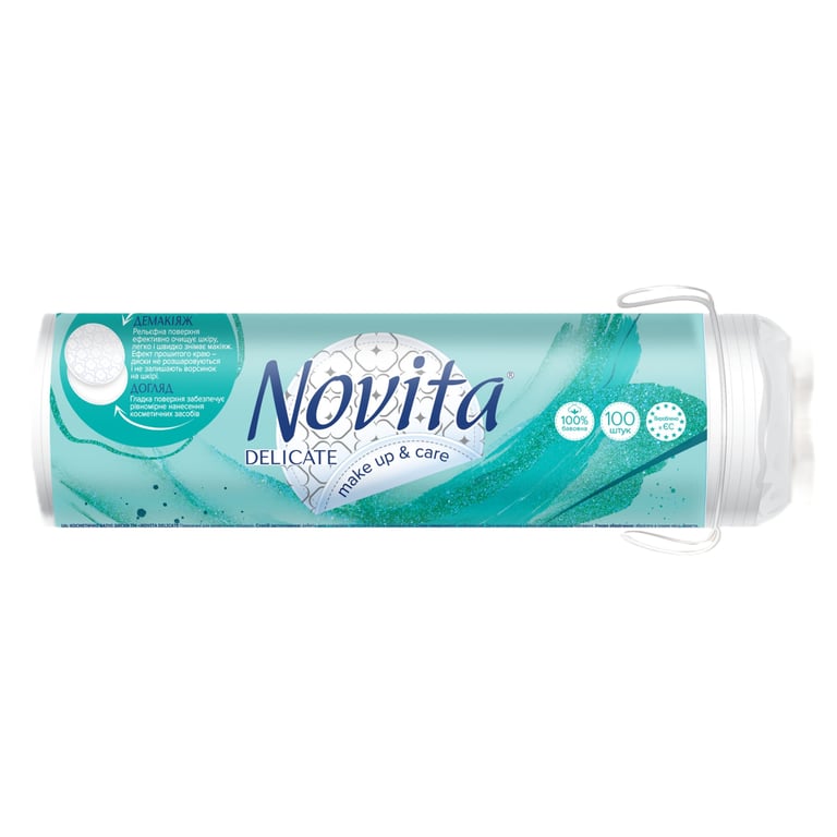 Ватні диски Novita Delicate 100 шт. (4744246013078) - фото 1
