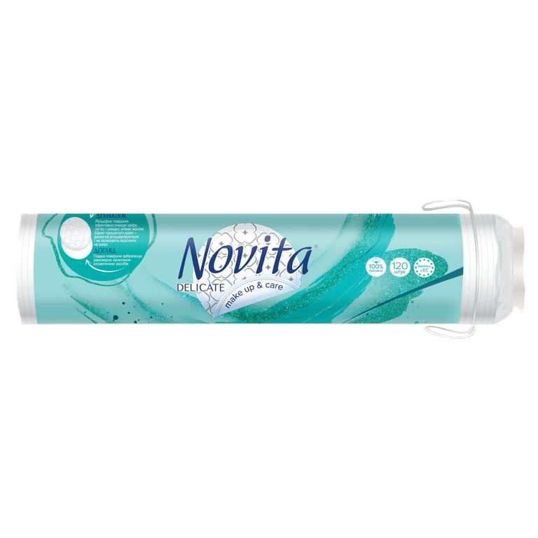Ватні диски Novita Delicate 120 шт. (4744246013085) - фото 1