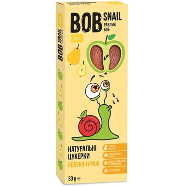 Цукерка Bob Snail Равлик Боб Яблоко-Груша 30 г (4820162520248) - фото 1