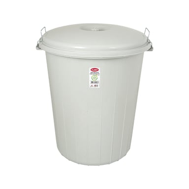 Контейнер для сміття Planet Household №5 Із защіпками так кришкою Сірий 90 л (6836)