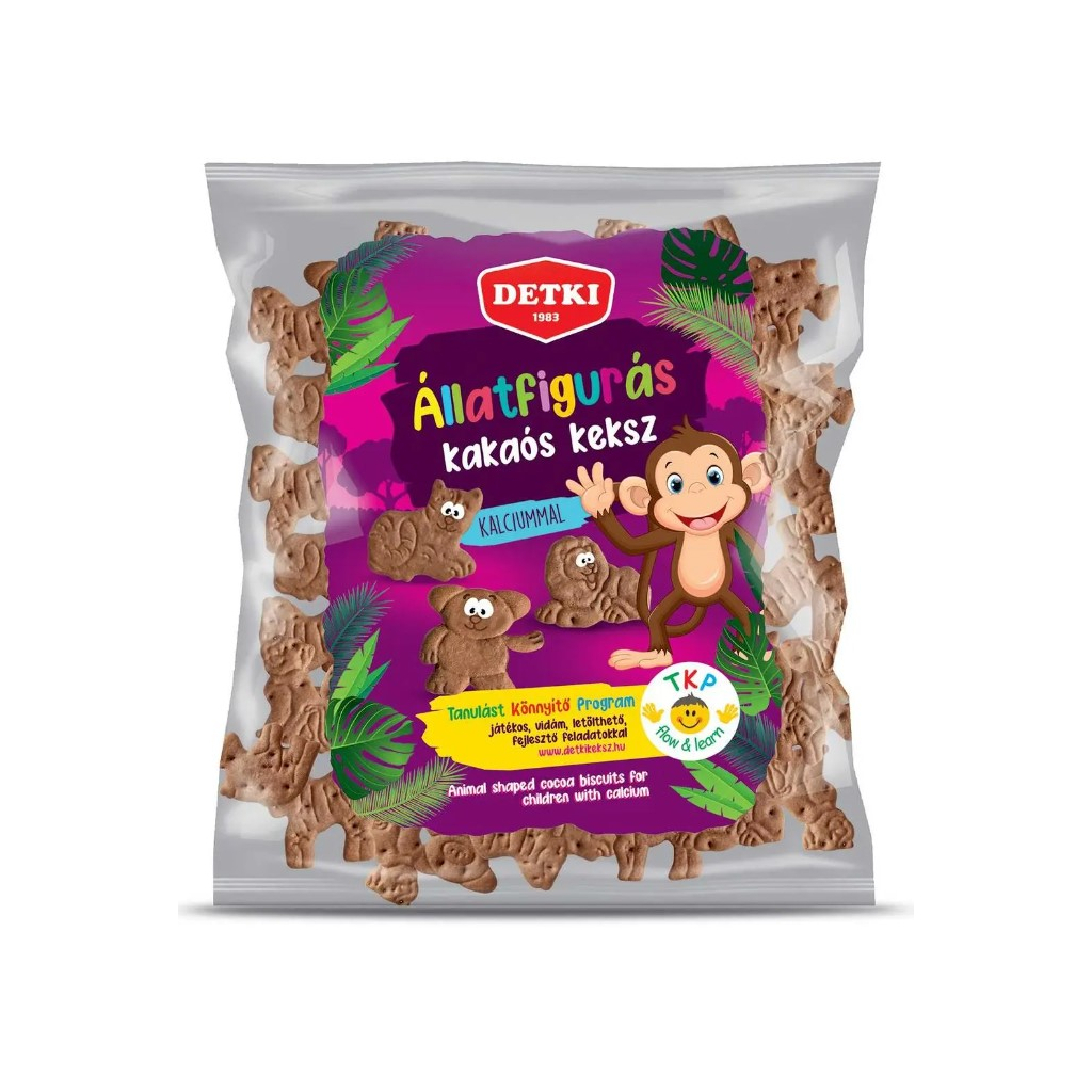 Дитяче печиво Detki Звірятки зі смаком какао, 160 г (5997380352612) - фото 1