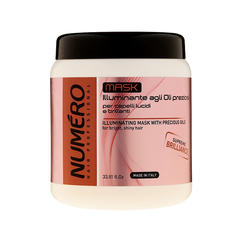 Маска для волосся Brelil Numero для надання блиску з цінними оліями 1 л (8011935071784) Маска для волосся Brelil Numero для надання блиску з цінними оліями 1 л (8011935071784)