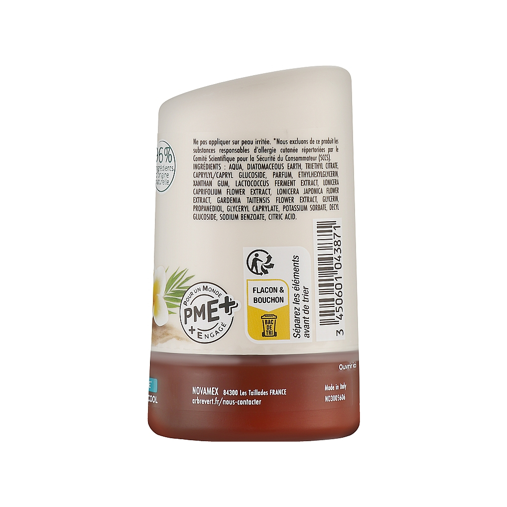 Дезодорант L'Arbre Vert Monoi з кокосовою олією та екстрактом квітів тіаре 50 мл (3450601043871) - фото 2 Дезодорант L'Arbre Vert Monoi з кокосовою олією та екстрактом квітів тіаре 50 мл (3450601043871) - фото 2