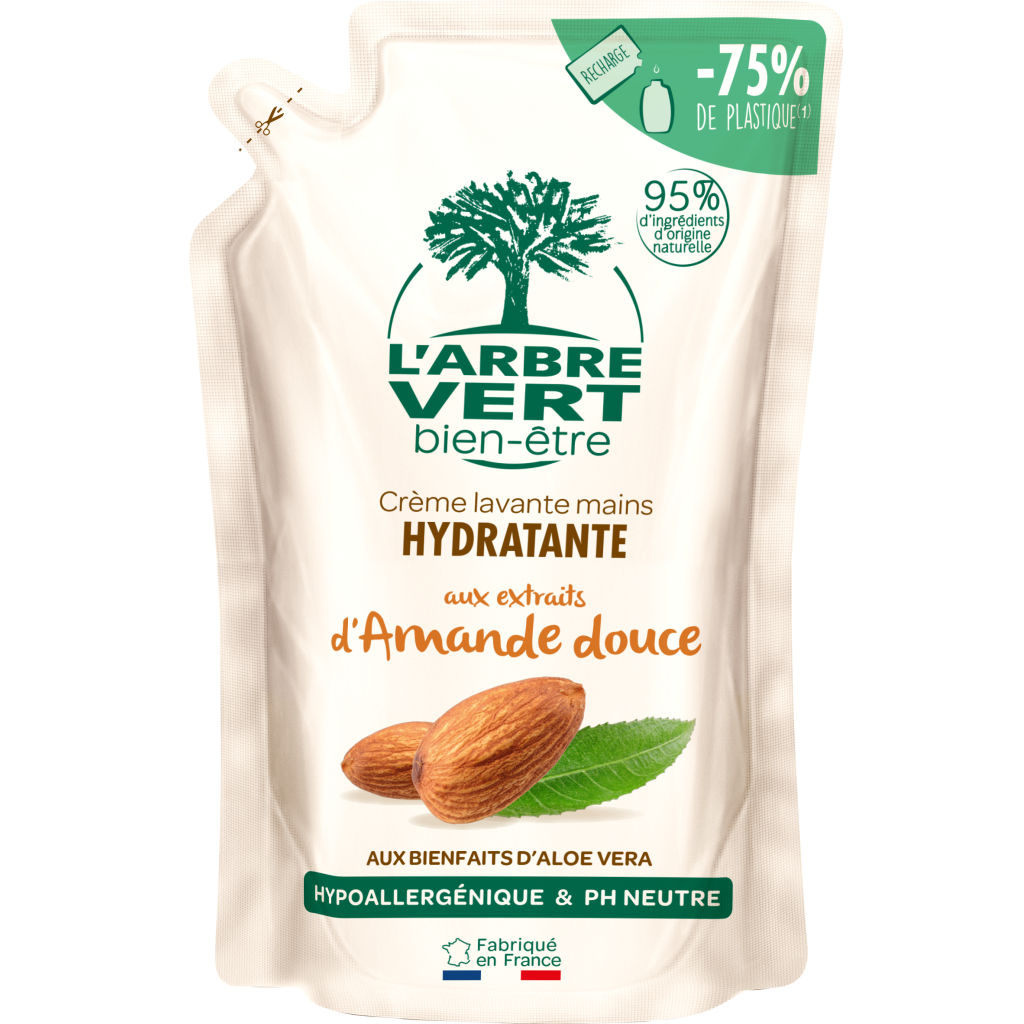 Рідке мило L'Arbre Vert Мигдаль дой-пак 300 мл (3450601026430) - фото 1 Рідке мило L'Arbre Vert Мигдаль дой-пак 300 мл (3450601026430) - фото 1