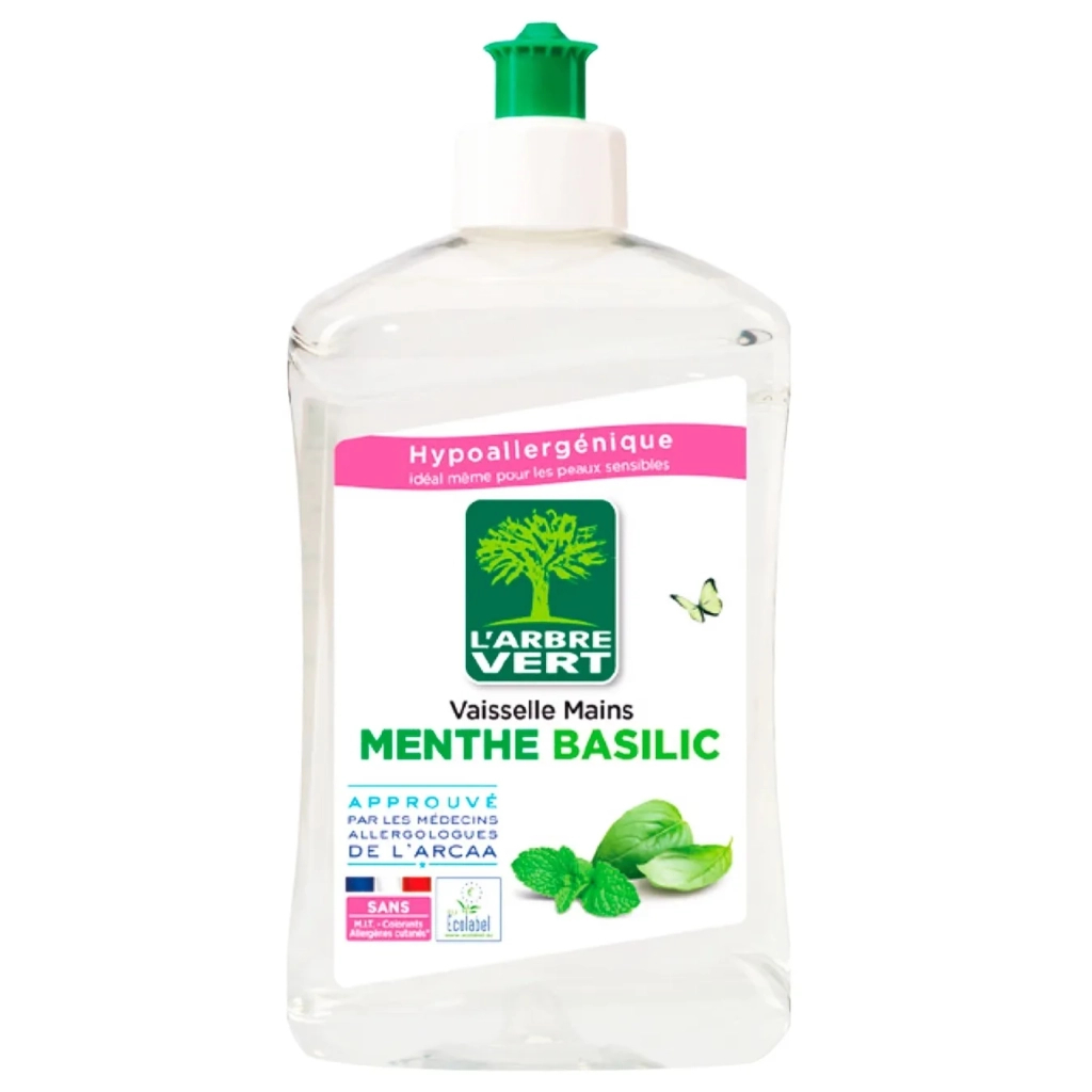 Засіб для ручного миття посуду L'Arbre Vert М'ятний базилік 500 мл (3450601023897/3450601047114) - фото 1 Засіб для ручного миття посуду L'Arbre Vert М'ятний базилік 500 мл (3450601023897/3450601047114) - фото 1