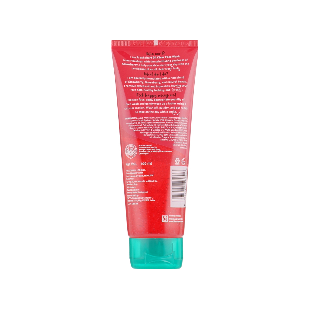 Гель для вмивання Himalaya Herbals Fresh Start з полуницею 100 мл (6291107221618) - фото 2 Гель для вмивання Himalaya Herbals Fresh Start з полуницею 100 мл (6291107221618) - фото 2