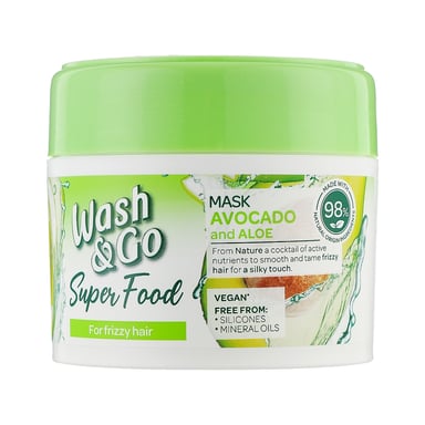 Маска для волосся Wash&Go Super Food з авокадо і алое вера 300 мл (8008970053097) - фото 1