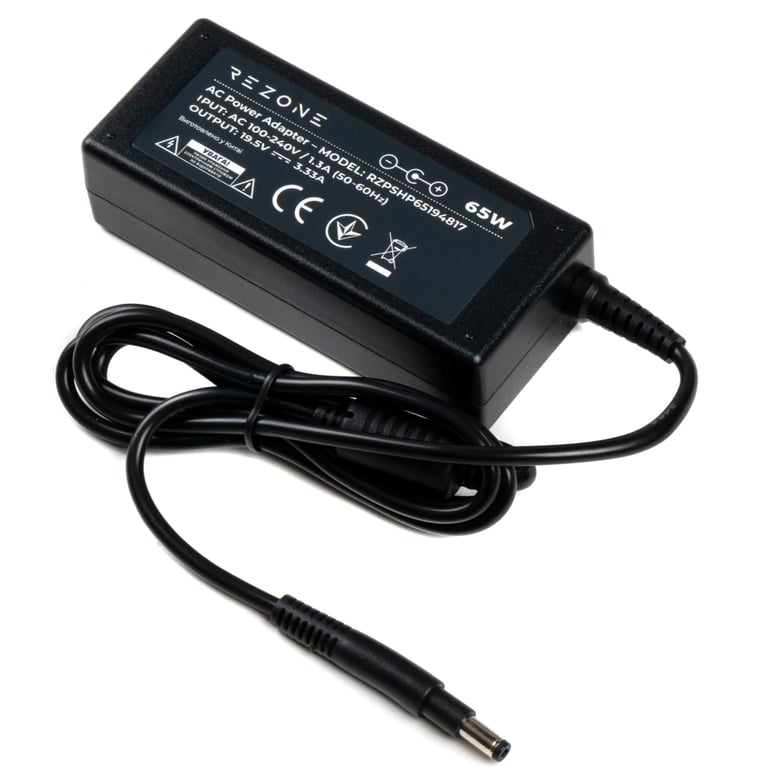 Блок живлення до ноутбуку Rezone HP 65W 19.5V 3.33А 4.8*1.7 long (RZPSHP65194817) - фото 1