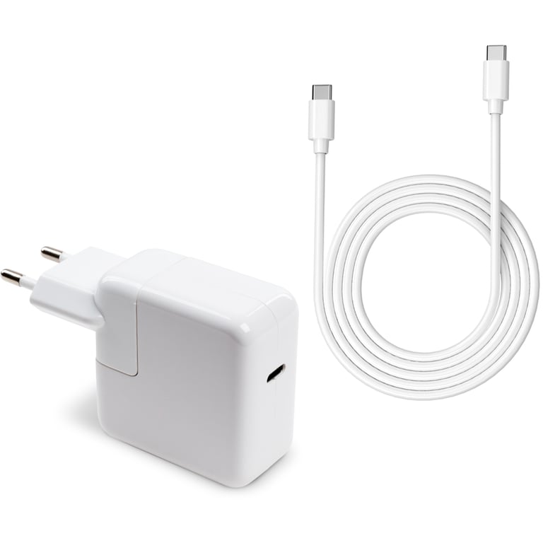 Блок живлення до ноутбуку Vinga Apple 30W 5V3A/9V3A/12V2.4A/14.5V2A/ 18V1.5A/20V1.5A USB-C (VPA-30-APP-C) - фото 1