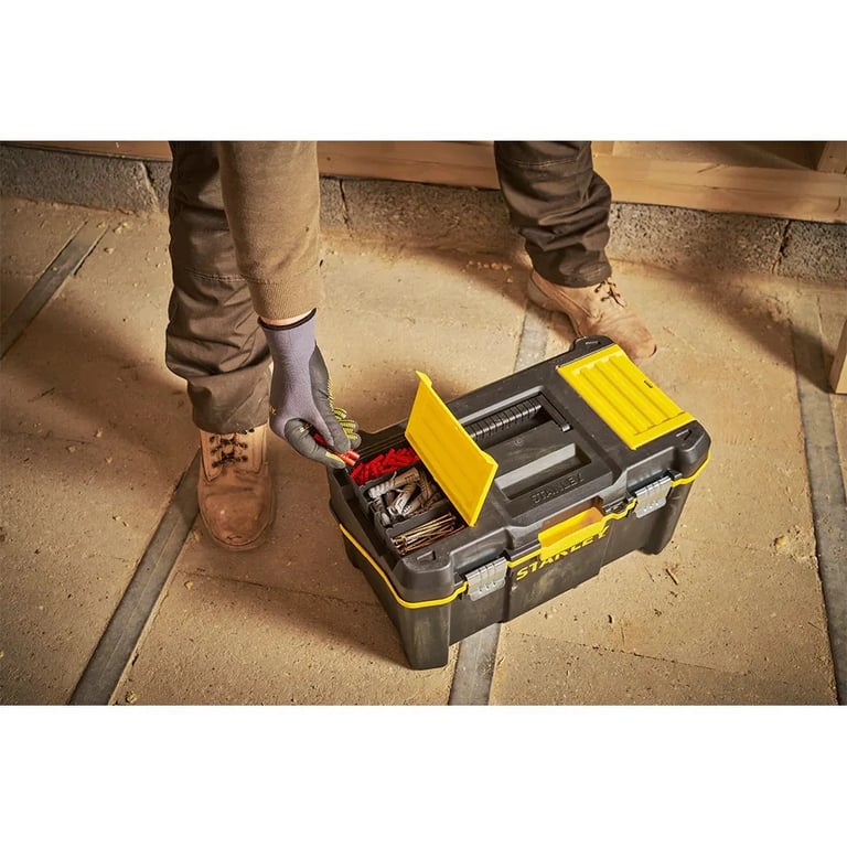 Ящик для інструментів Stanley ESSENTIAL Cantilever, 19", 490х290х250 мм, з металевими зам (STST83397-1) - фото 5