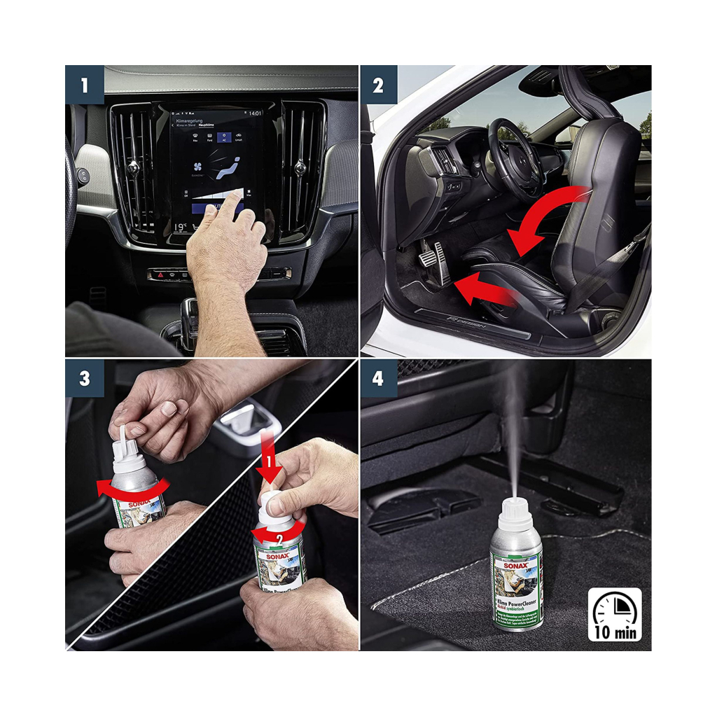 Автомобільний очисник Sonax Klima Power Cleaner AirAid symbiotisch Thekendisplay 100 мл (323100) - фото 4 Автомобільний очисник Sonax Klima Power Cleaner AirAid symbiotisch Thekendisplay 100 мл (323100) - фото 4
