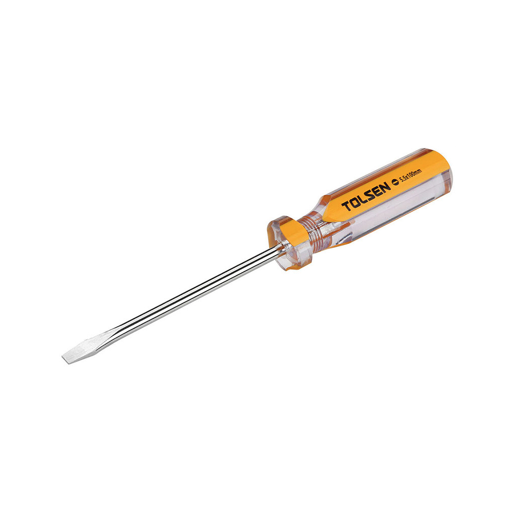 Викрутка Tolsen прямий шліц 4х100 мм (20702) Викрутка Tolsen прямий шліц 4х100 мм (20702)
