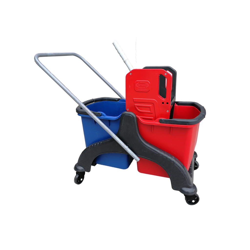 Відро для швабр Planet Household візок для прибирання на 2 відра з віджимом 25+25 л (10249) Відро для швабр Planet Household візок для прибирання на 2 відра з віджимом 25+25 л (10249)