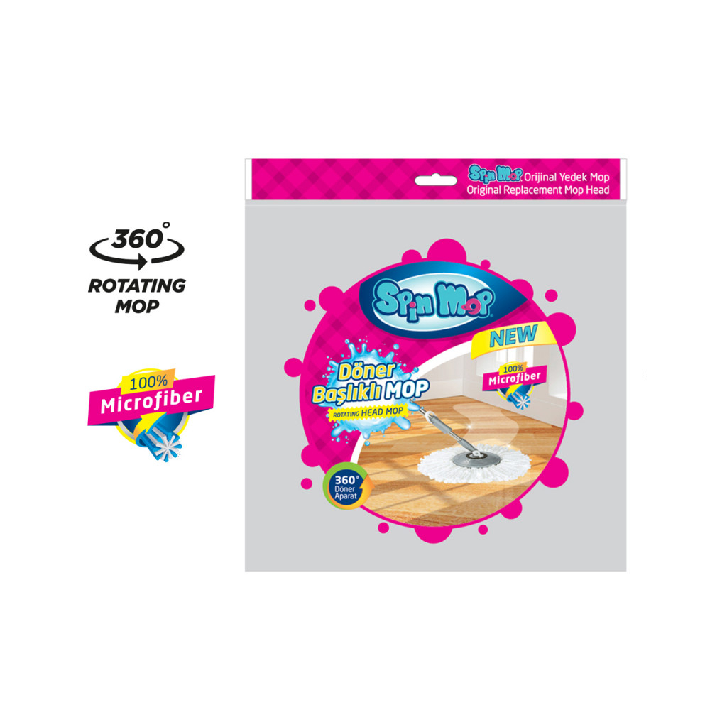 Насадка змінна для швабри Planet Household Spin Mop Люкс (10738) - фото 2 Насадка змінна для швабри Planet Household Spin Mop Люкс (10738) - фото 2