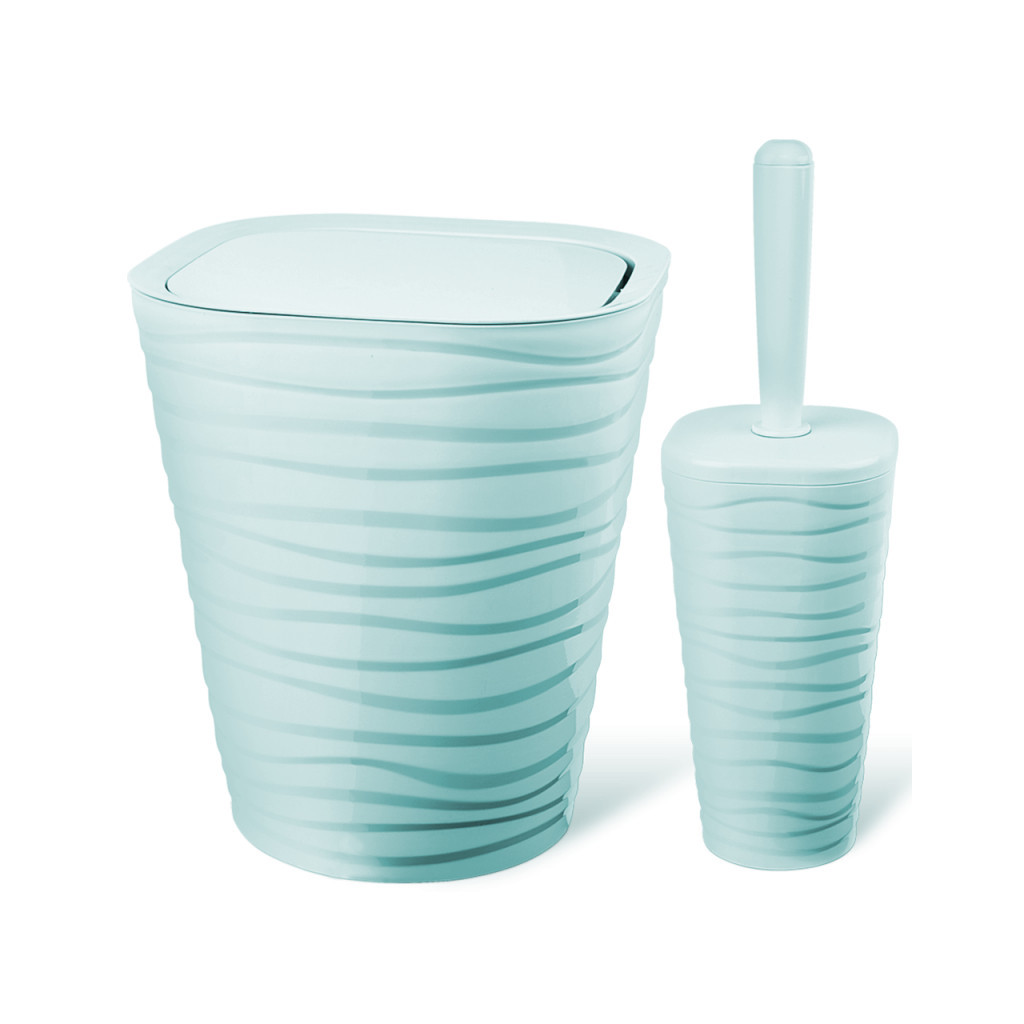 Набір для ванної кімнати Planet Household Welle 2 предмети блакитний (6904) - фото 1