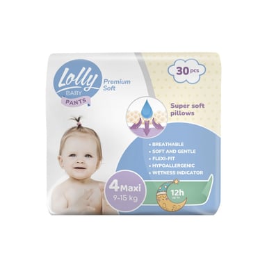 Підгузки Lolly Premium Soft Maxi 4 (9-15 кг), 30 шт (4820174980993) - фото 1