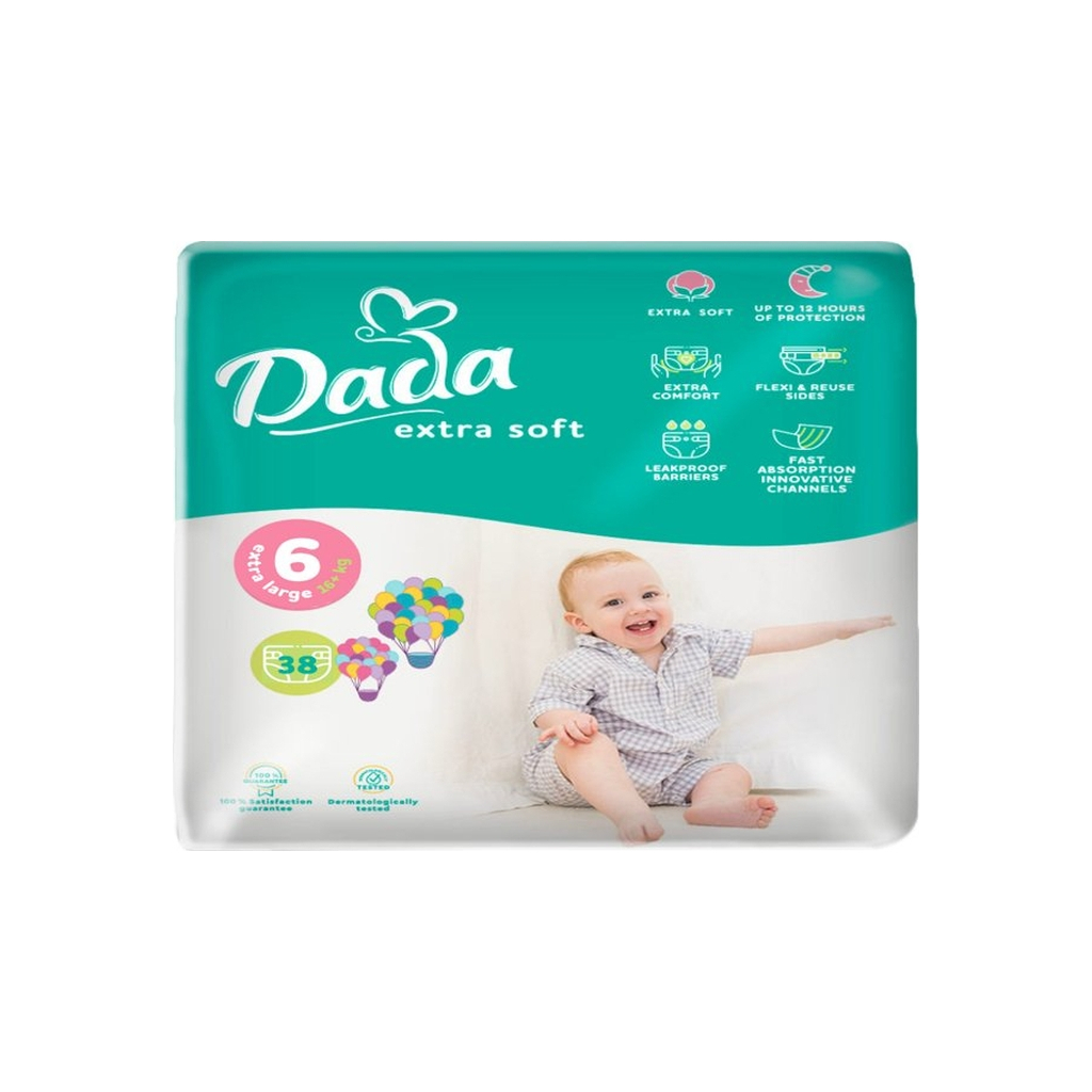 Підгузки Dada Extra Soft 6 (16+ кг) 38 шт (4820174980924) - фото 1