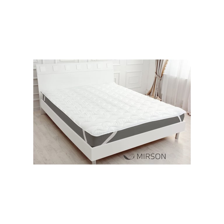 Наматрацник MirSon Eco Light №1712 EcoSilk Air-Soft звичайний на резинці по кутах White 180x200 см (2200002888349) - фото 2