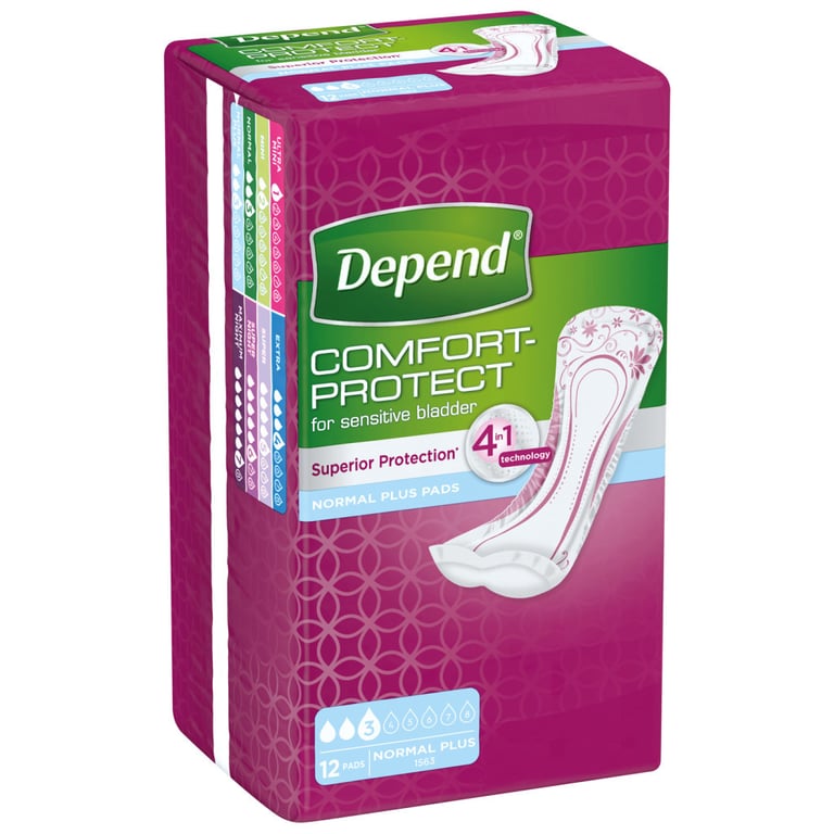 Урологічні прокладки Depend Normal Plus Pad 12 шт. (5029053546162/5029053561585) - фото 2