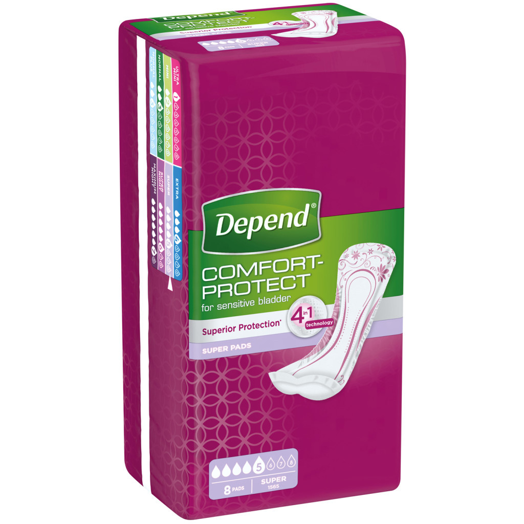 Урологічні прокладки Depend Super Pad 8 шт. (5029053546186//5029053561608) - фото 2 Урологічні прокладки Depend Super Pad 8 шт. (5029053546186//5029053561608) - фото 2
