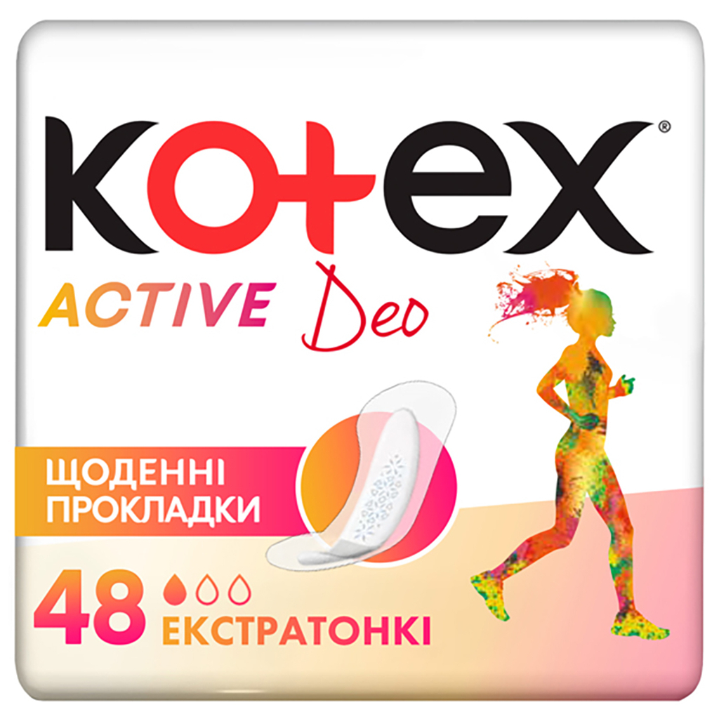 Щоденні прокладки Kotex Active Deo Extra Thin 48 шт. (5029053547886) Щоденні прокладки Kotex Active Deo Extra Thin 48 шт. (5029053547886)