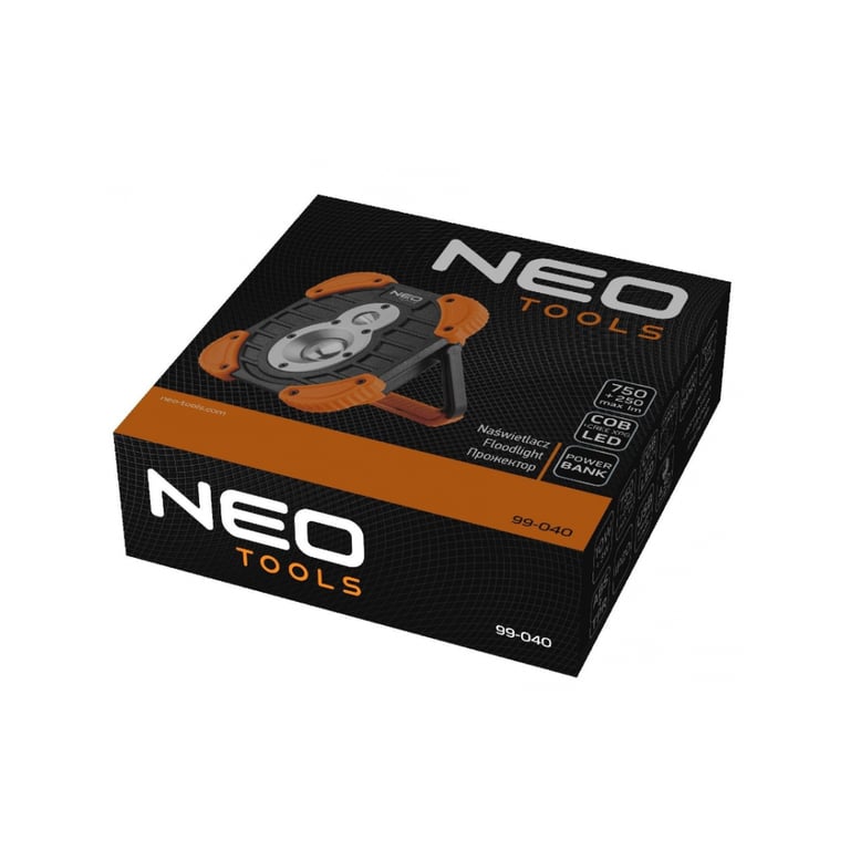 Прожектор Neo Tools акумулятор, 2600мАг, 3.7 Li-ion, 10 Вт + 3 Вт, 750+ 250 люме (99-040) - фото 4