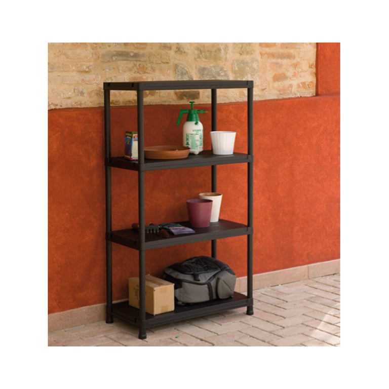 Стелаж Toomax 4 полиці cm. 80x40x138h black (5140) - фото 3
