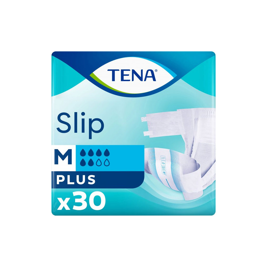 Підгузки для дорослих Tena Slip Plus Medium 30 шт (7322541118871_7322541117980) - фото 1